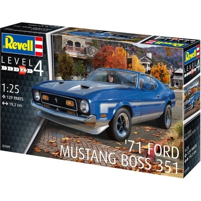 Revell Сглобяем модел, Revell, 71 Mustang Boss 351, 129 части (R07699)