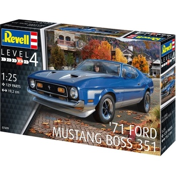 Revell Сглобяем модел, Revell, 71 Mustang Boss 351, 129 части (R07699)