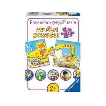 Ravensburger Моят първи пъзел Ravensburger 9х2 части - Строителна площадка за животни, 7003074