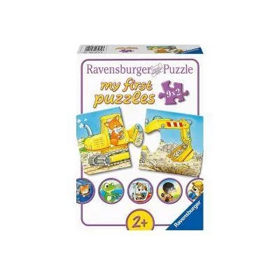 Ravensburger Моят първи пъзел Ravensburger 9х2 части - Строителна площадка за животни, 7003074