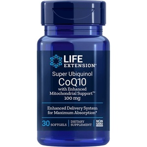 Life Extension Super Ubiquinol CoQ10 with Enhanced Mitochondrial Support 100mg [30 Гел капсули]