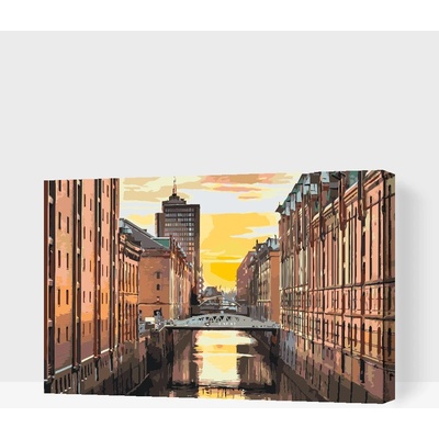 Vymalujsisam.cz Malování podle čísel Hamburg Velikost 40 x 60 cm Rámování Na kartonové desce
