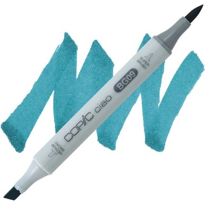 Lihová fixa COPIC Ciao oboustranná Brush & Chisel, Blue green (BG09)