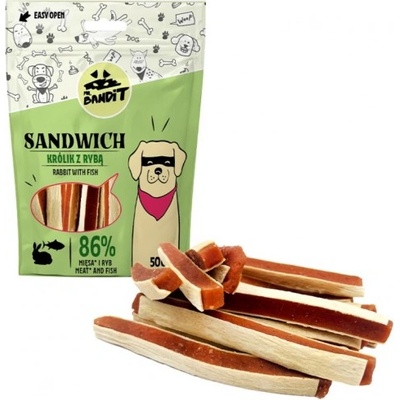 VetExpert Mr. Bandit SANDWICH Rabbit and fish - лакомство за куче, ленти сандвич със заек и риба, 500 гр - Полша