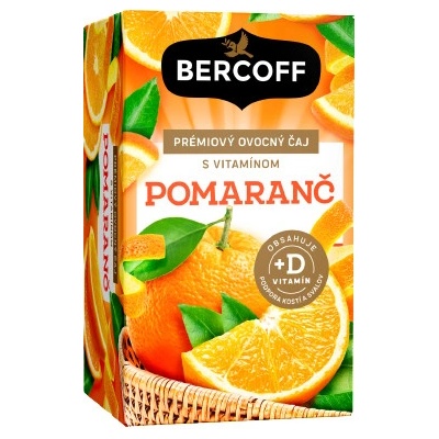 Bercoff Prémiový ovocný čaj POMERANČ S VIT. D 16 x 2 g