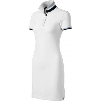 Malfini Premium Lacné šaty s golierom hore biela