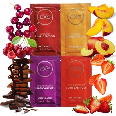 EXS Condoms Пакетчета лубрикант с различен аромат exs 20 бр х 5 мл
