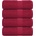 vidaXL Кърпи за гости FROGN 4 бр. бордо 30x50 см 360 г/м2 (136732)