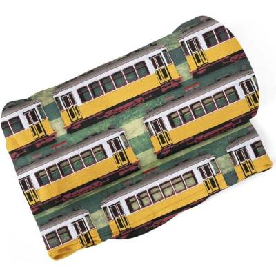 Sablio Deka Lisabonské historické tramvaje Zelený Pattern 150x120