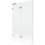Mexen Lunar L параван за баня с 2 врати, ляв 110 x 150 см, прозрачен, златист - 897L-110-100-50-00-L (897L-110-100-50-00-L)