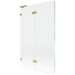 Mexen Lunar L параван за баня с 2 врати, ляв 110 x 150 см, прозрачен, златист - 897L-110-100-50-00-L (897L-110-100-50-00-L)