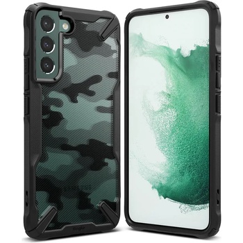 Image 1 of Ringke Противоударен Хибриден Калъф за Samsung S22 Plus, Ringke Fusion X Camouflage Case, Черен (8809848202711)