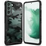 Ringke Противоударен Хибриден Калъф за Samsung S22 Plus, Ringke Fusion X Camouflage Case, Черен (8809848202711)