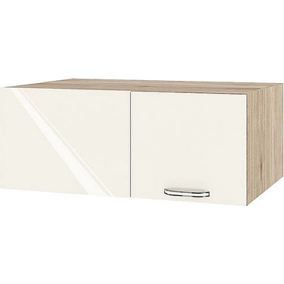 ИРИМ Ъглова надсройка за кухненски шкаф Сити АРФ-Крийм гланц-11-113 90 см