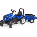 Falk FALK Šlapací traktor New Holland T6 s vlečkou modrý FA-3080AB