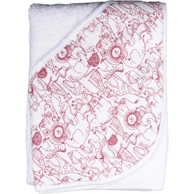 XKKO BMB Bambusová froté osuška s kapucňou 90x90 Safari W/Mesa Rose