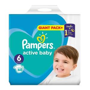 Pampers Active Baby XL GPP, пелени, №6, 56бр (5-232--2)