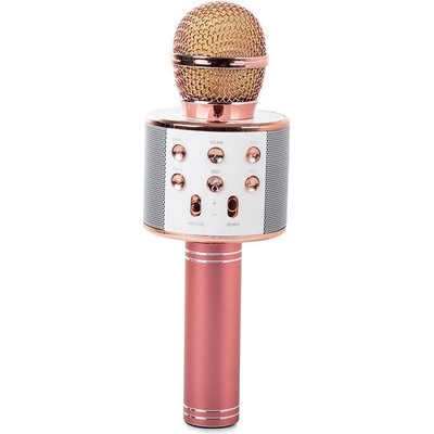 Verk 01377 Karaoke Bluetooth mikrofón 1800mAh svetlo ružová