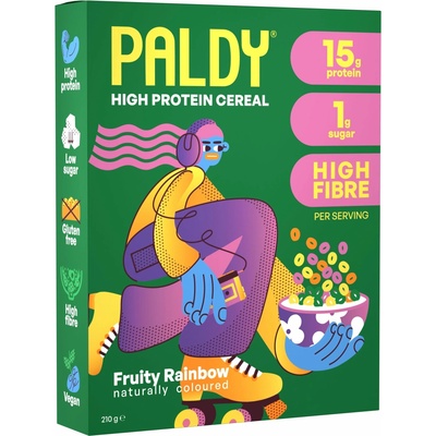 Paldy High Protein Cereals, Fruity Rainbow, 210 g