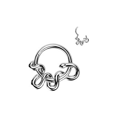 Šperky4U Ocelový piercing segment kruh had SG130-1208