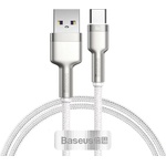 Baseus USB към Type-C кабел за данни, 66 W, 1 m - Baseus Cafule Series Metal (CAKF000102) - Бял