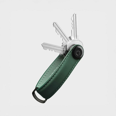 Klíčenka z matné kůže Orbitkey 2.0 Matte Leather Forest