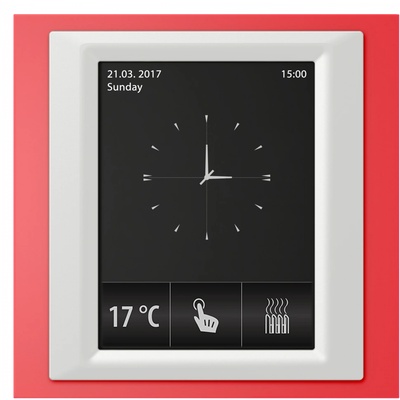 ELKO EP RF Touch-W Сензорно устройство за управление Червена(пластмаса) Лед-металик Тъмно сив (RFTW-ARE-BIC-CDG)