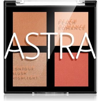 Astra Make-up Romance Palette контурираща палитра за лице за лице цвят 01 Peach Romance 8 гр