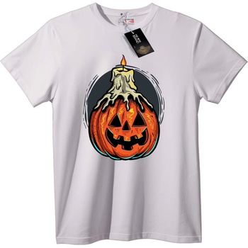 NOONEBRAND Тениска Halloween Тиквена Свещ - 2XL, Black