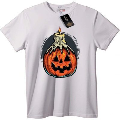 NOONEBRAND Тениска Halloween Тиквена Свещ - 2XL, Black