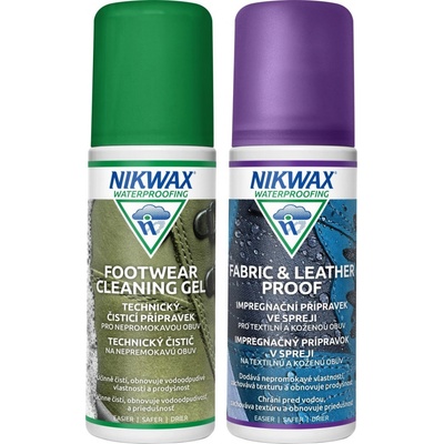 NIKWAX Footwear Cleaning Gel a Fabric & Leather Spray 125 + 125 ml