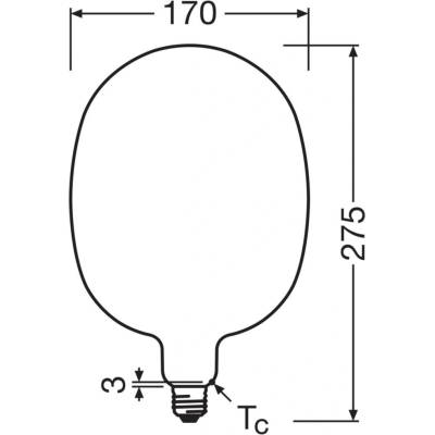 OSRAM LED Vintage 1906 Balloon E27 7,3W 2700K matná stmievateľná 4058075836143