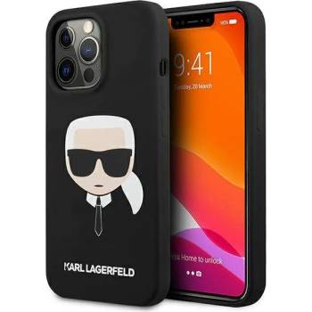 Image 1 of KARL LAGERFELD Head Silicone Case - дизайнерски силиконов кейс за iPhone 13 Pro (черен)