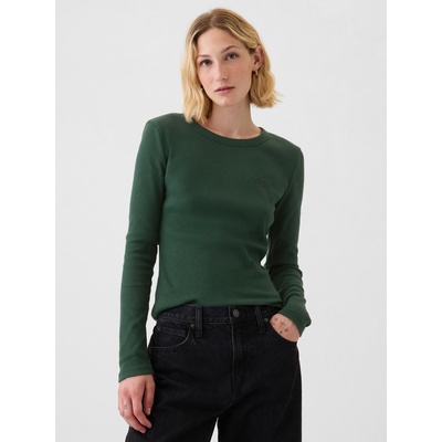 GAP Тениска с ребра GAP GAP | Zelen | ЖЕНИ | XS