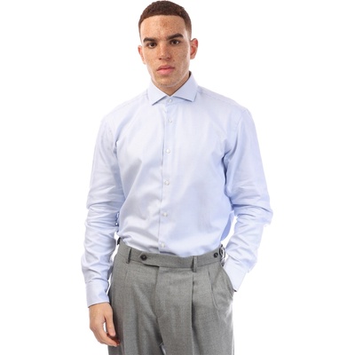 HUGO BOSS Риза с дълъг ръкав Boss Men's H Joe Spread Long Sleeve Oxford Shirt - Blue