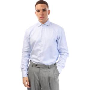 HUGO BOSS Риза с дълъг ръкав Boss Men's H Joe Spread Long Sleeve Oxford Shirt - Blue - sportihobi - 162,31 лв