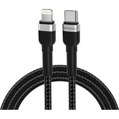 Wozinsky WNBCL1 Lightning / USB-C PD 30W, 1m, černý