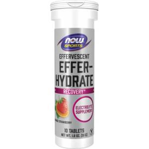 NOW Foods Effer-Hydrate / Effervescent Recovery [10 разтворими таблетки] Ягода и Портокал
