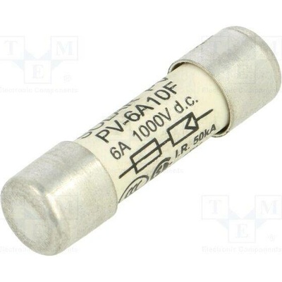 BUSSMANN PV-6A10F Pojistka: tavná; keramická,kulatý; 6A; 1kVDC; gPV; 10,3x38mm