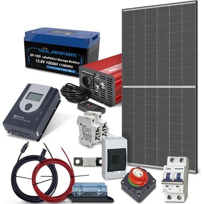 Tipa Trina 445Wp baterie LiFePO4 12V 100Ah měnič 230VAC 1000W – Zboží Mobilmania