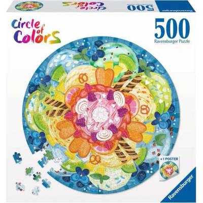 Ravensburger - Puzzle Circle of colors: Ice cream round - 500 piese