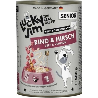 Lucky Jim Classic Senior s hovězím a jelením masem 400 g