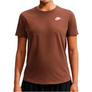 Nike Дамска тениска Nike Women's Sportswear Club Essential Sport shirt - Cacao Wow (916-3166-1013)