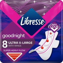 Libress Goodnight Ultra X-Large nočné Hygienické vložky 8 ks