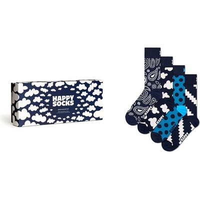 Happy socks Чорапи Happy socks Moody Bluess Gift Set Half Socks 4 Pairs - Multicolor