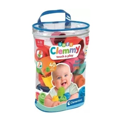 Clementoni Clemmy: Меки бебешки строителни блокчета - 40 части