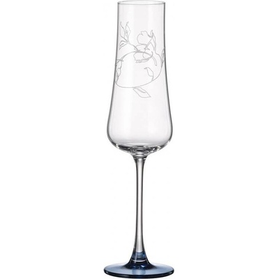 CRYSTALITE BOHEMIA BOHEMIA IDUNA BLUE SKLENICE NA ŠAMPANSKÉ 6 x 250 ml