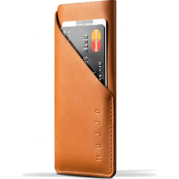 Pouzdro MUJJO Leather Wallet Sleeve iPhone X - žlutohnedé