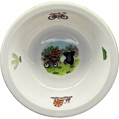 Thun 1794 Dětská porcelánová miska Krtek a šnek 165 mm