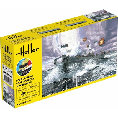 Heller STARTER KIT LCVP Landing Craft Vehicle & Personnel 1:72